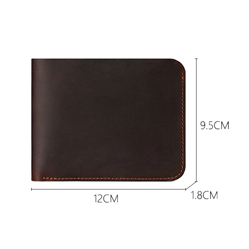 (image for) Ekphero Men's Genuine Leather Wallet Large Capacity Slim 6 Card Slots Money Clip, Lightweight Cowhide Portable ID & Credit Card Holder